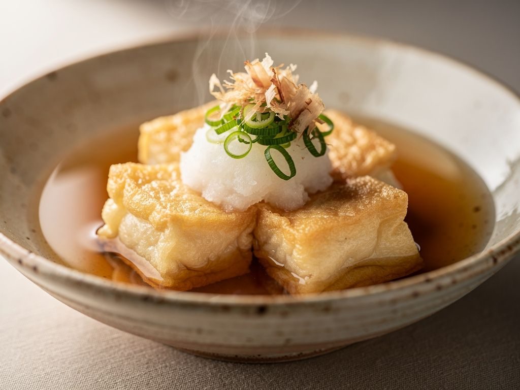 Agedashi Tofu (Crispy Fried Tofu in Broth)