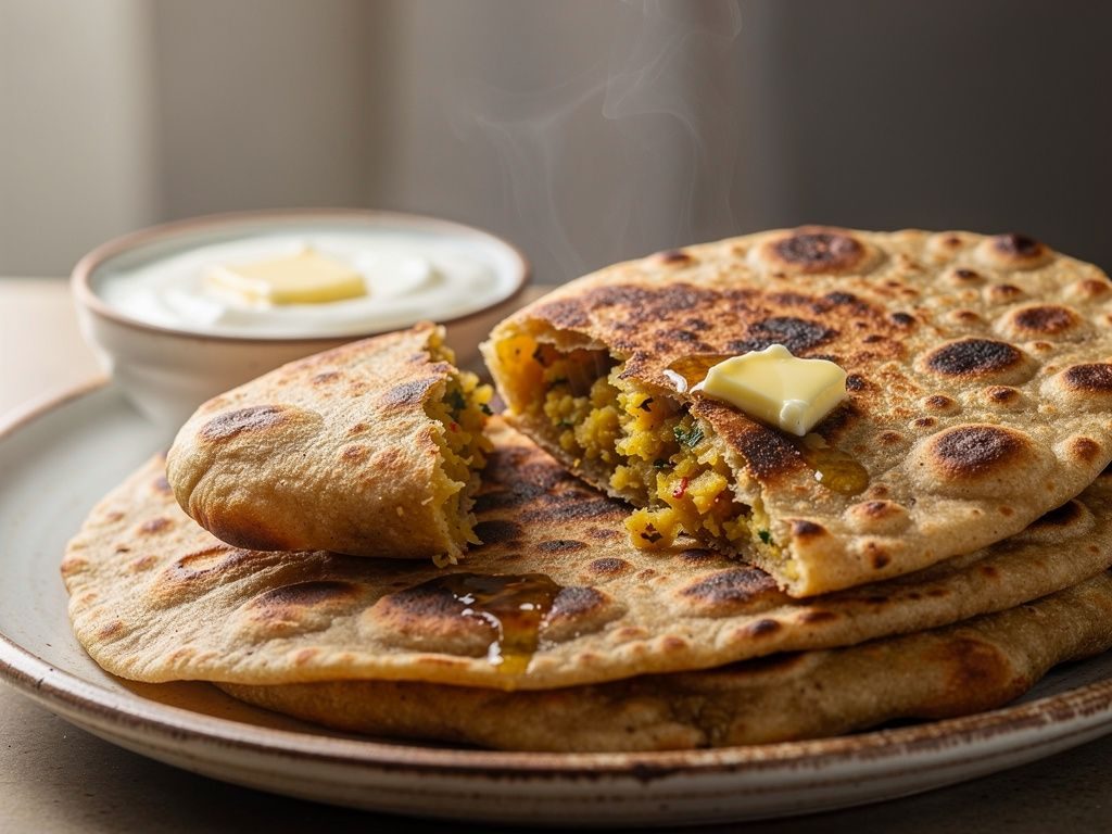 Aloo Paratha (Stuffed Potato Flatbread)