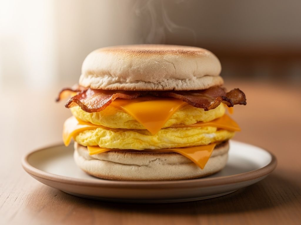 Bacon, Egg, and Cheese Breakfast Sandwich