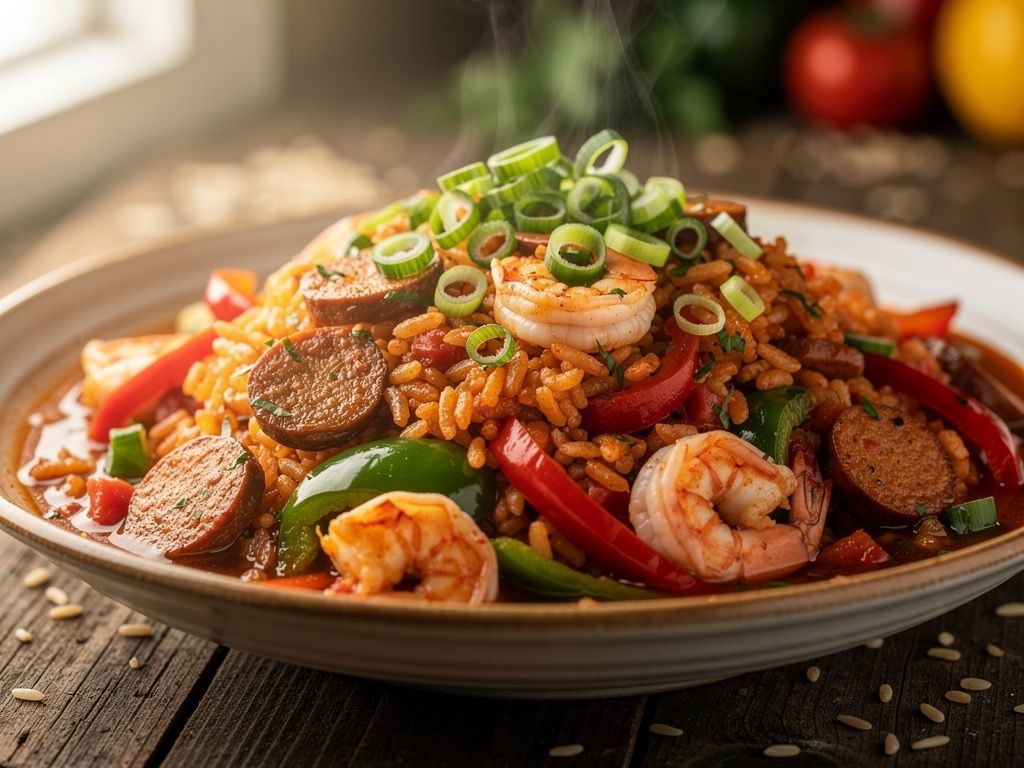 Cajun Sausage and Shrimp Jambalaya