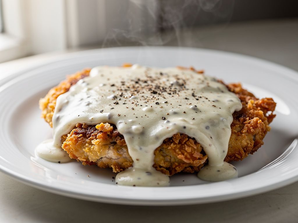 Chicken Fried Steak with Cream Gravy