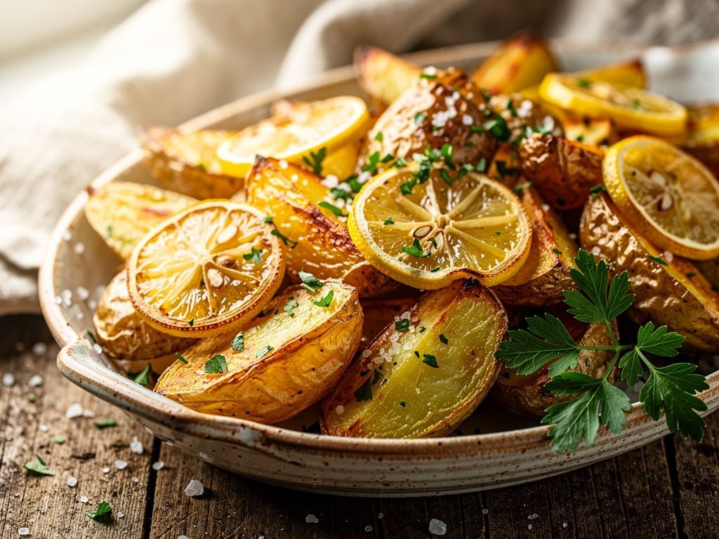 Greek Lemon Roasted Potatoes