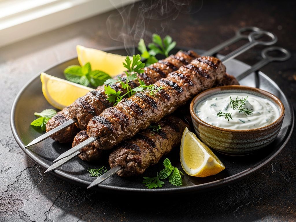 Grilled Lamb Kofta Kebabs