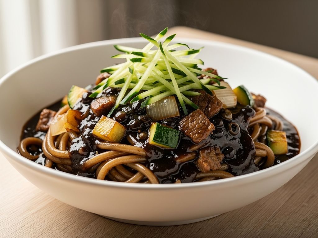 Jjajangmyeon (Black Bean Noodles)