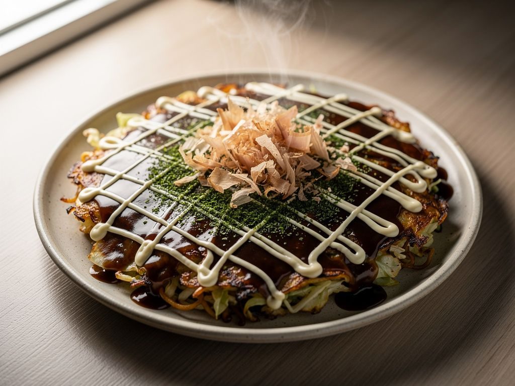 Okonomiyaki (Savory Cabbage Pancake)