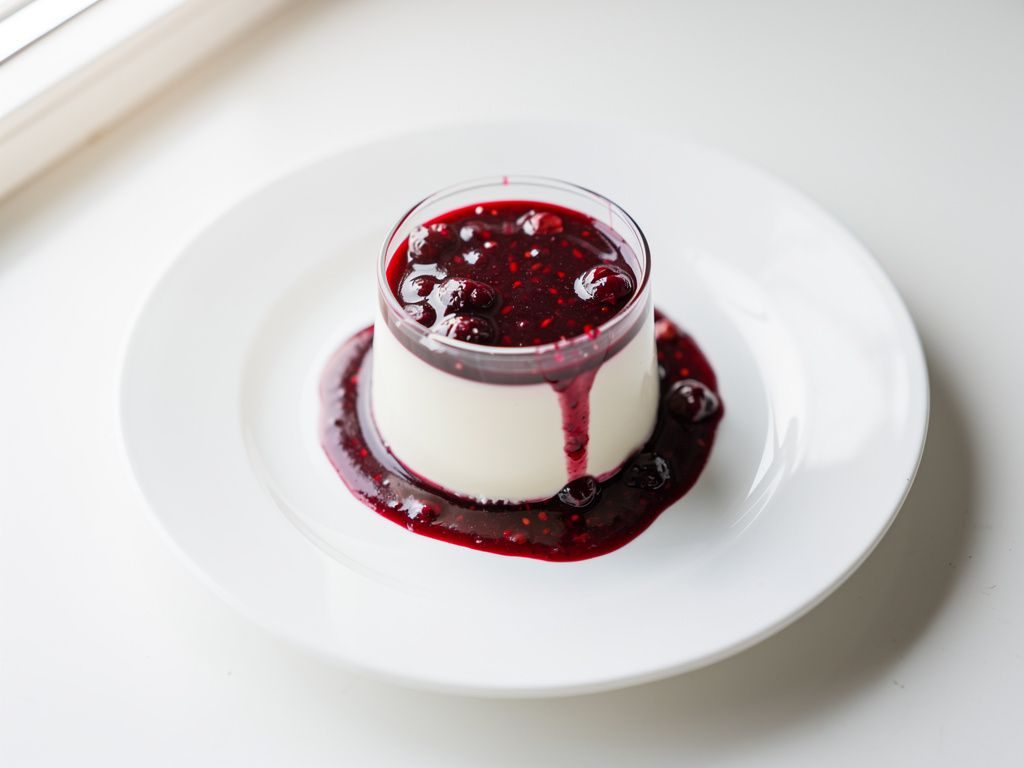Panna Cotta with Berry Sauce