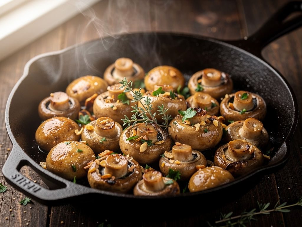Steakhouse Sauteed Garlic Mushrooms