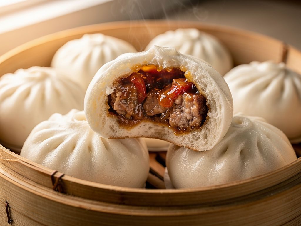 Steamed Char Siu Bao (BBQ Pork Buns)