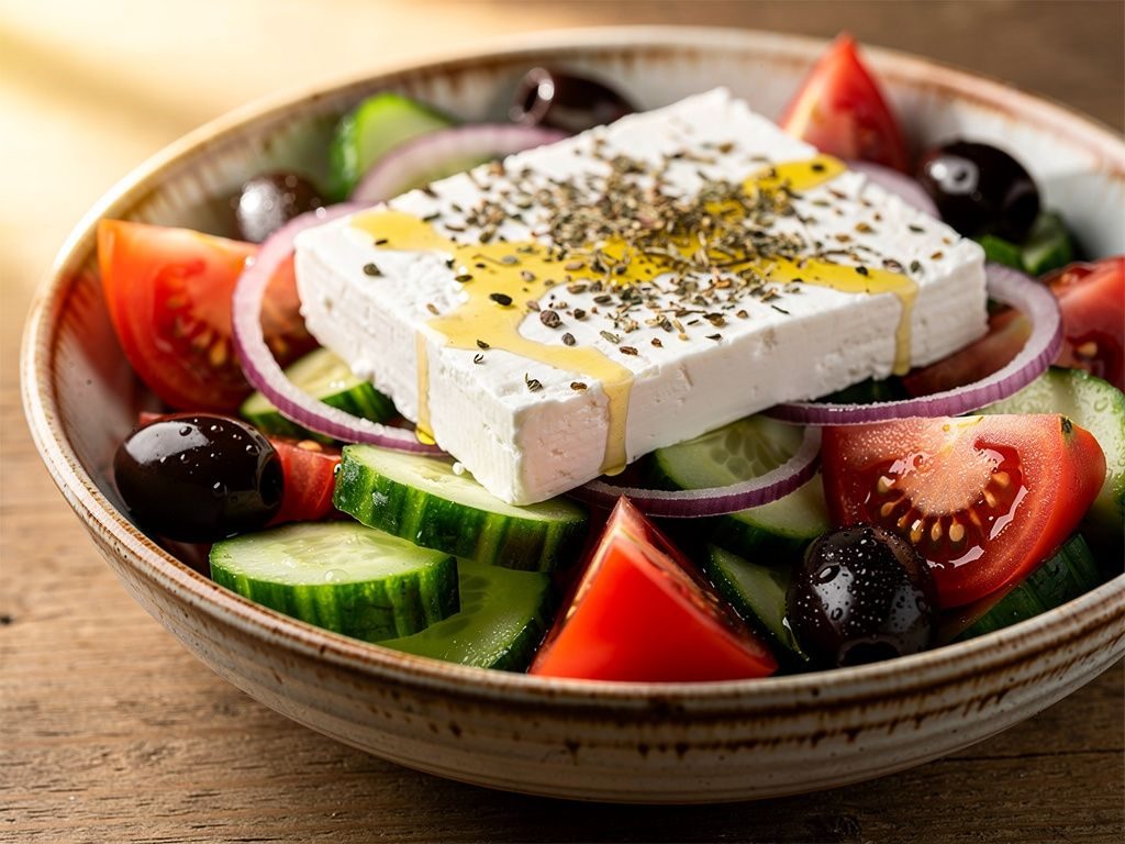 Traditional Greek Village Salad (Horiatiki)